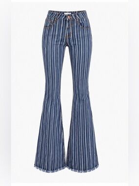 Litz By Uniq Striped Flare Jeans